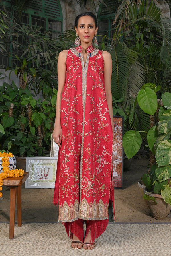 Self Jamawar Dupatta with 4 sides border