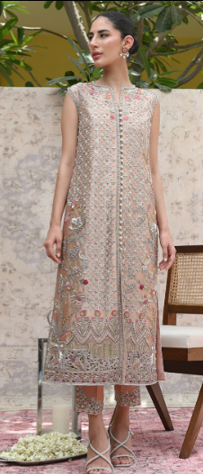 Scalloped Zari Net Dupatta with Asma Customized