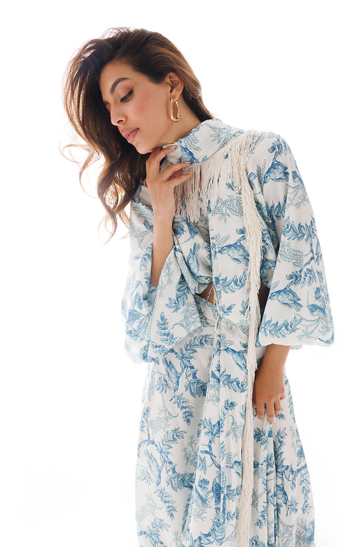 sari & Blouse-Charmeuse