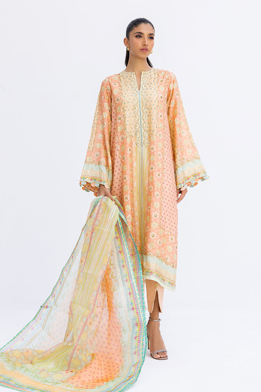 afsheen-Luxe Pret-Shirt & Dupatta-Khaddi Silk / Organza-Clothing