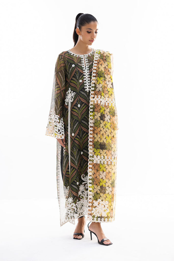 azina-b-Luxe Pret-Shirt & Dupatta-Cotton Net / Organza-Clothing