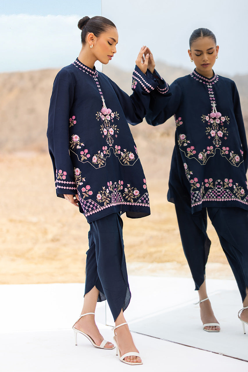 shiqa-b-Luxe Pret-Shirt-Raw Silk-Clothing