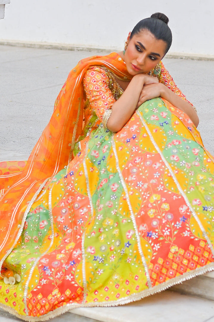 Peshwas & Dupatta-Raw Silk