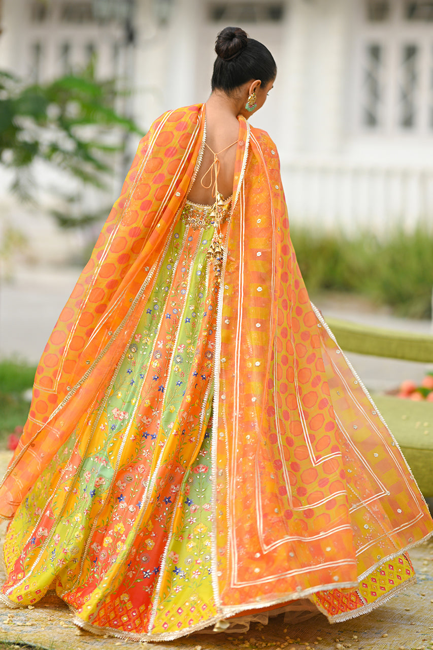 Peshwas & Dupatta-Raw Silk