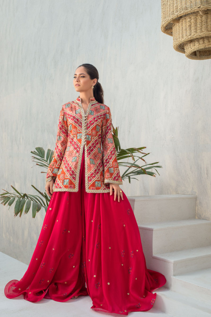 Buy Teal Jamawar Embroidered Suit Set Online - RI.Ritu Kumar International  Store View
