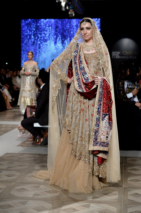 Full Set With Shawl-Indian Net