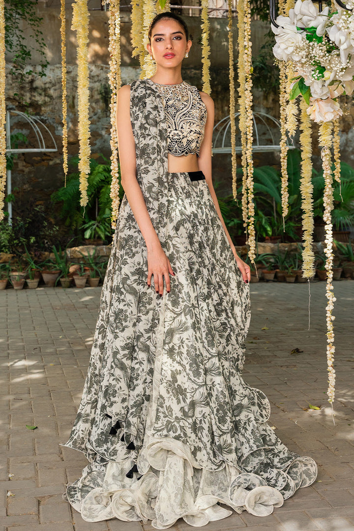 Choli & sari-Georgette