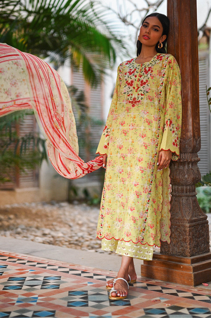 3 Piece Unstitched-Premium Lawn