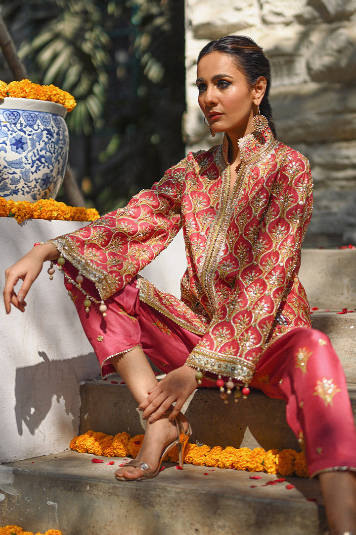 Jacket-Khaddi Silk