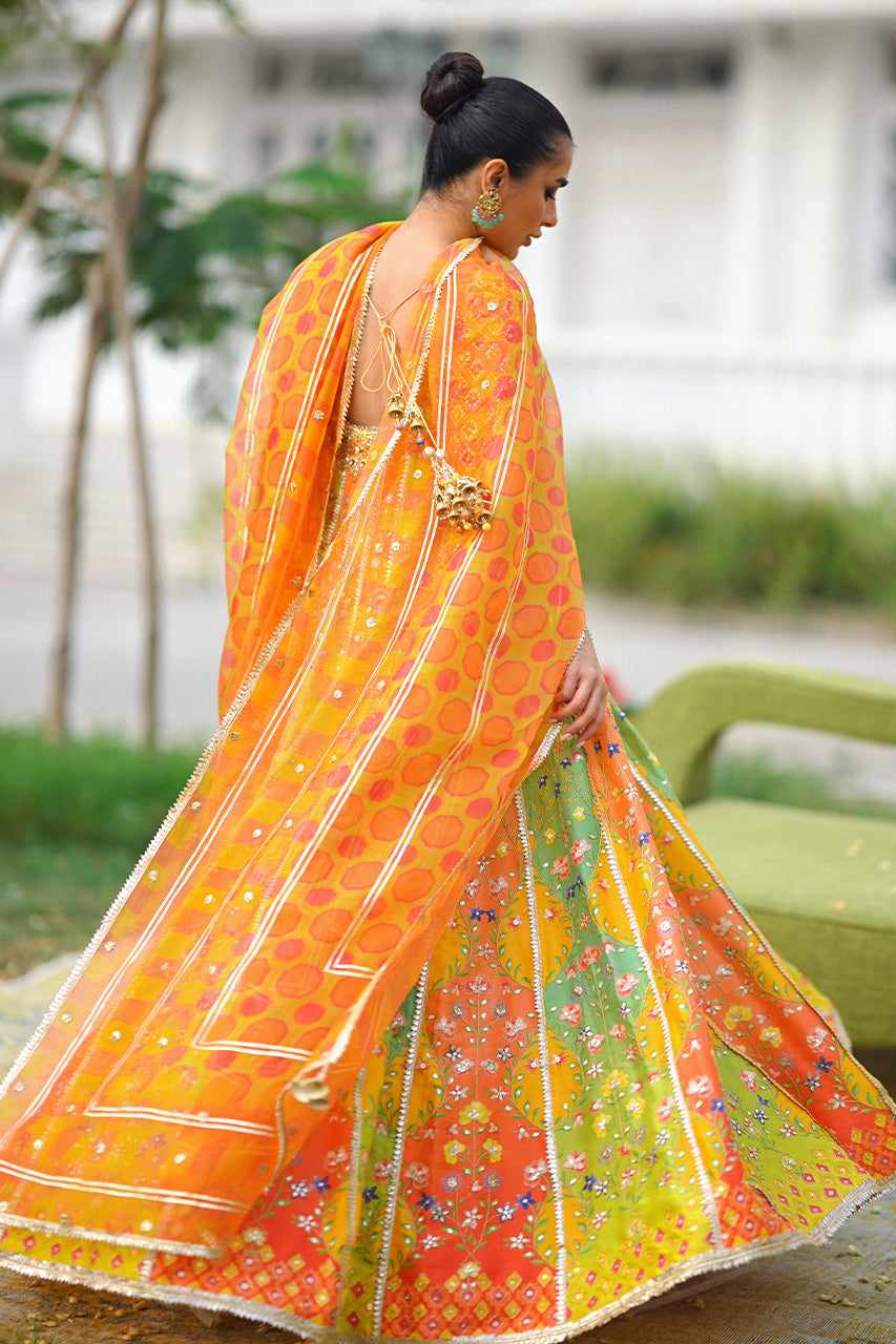 Peshwas & Dupatta-Raw Silk