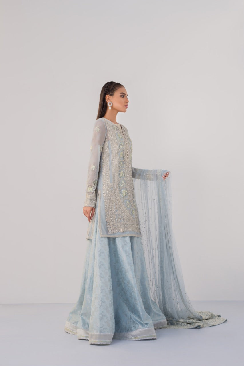 Embroidered Net Short Shirt – Sania Maskatiya International