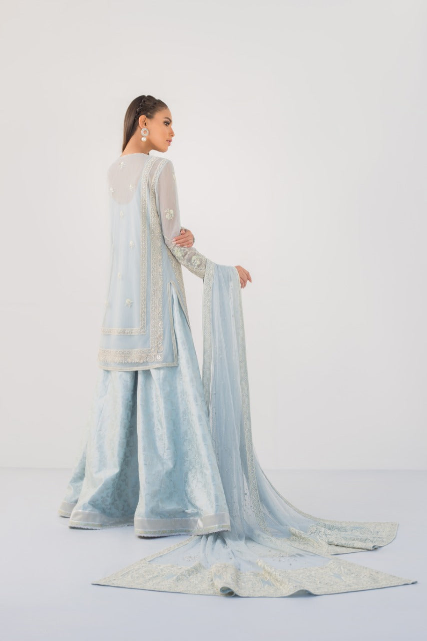Embroidered Net Short Shirt – Sania Maskatiya International
