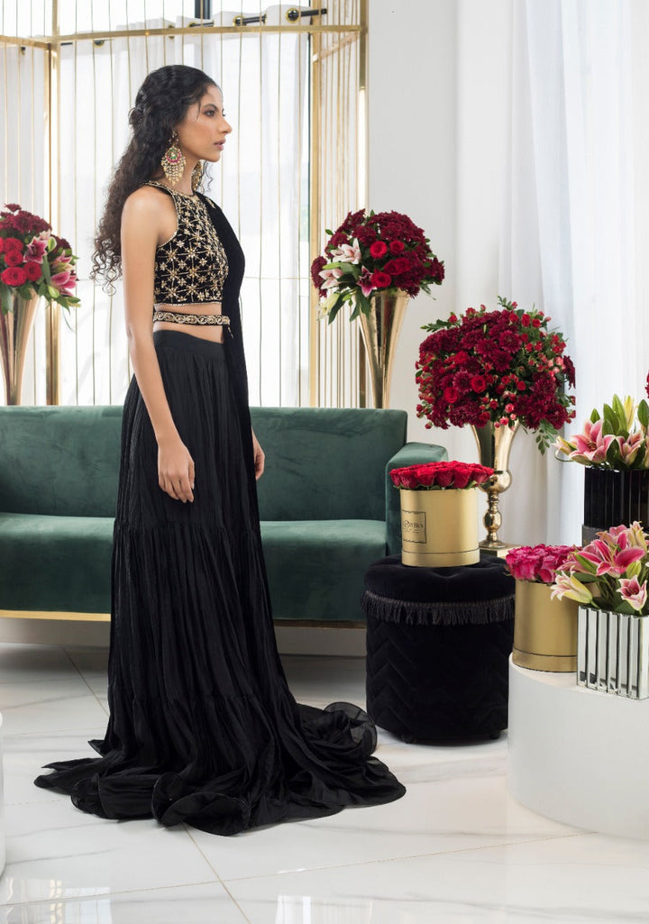 Choli & lehnga-Velvet