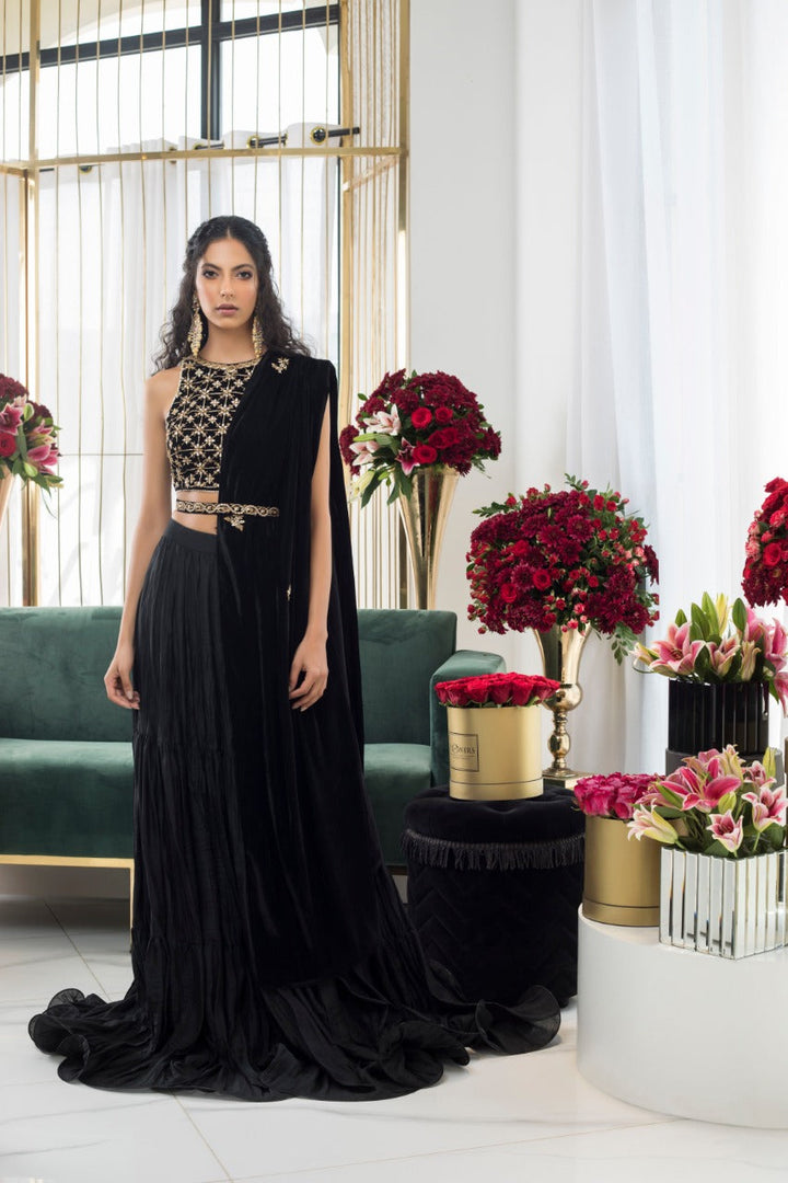 Choli & lehnga-Velvet