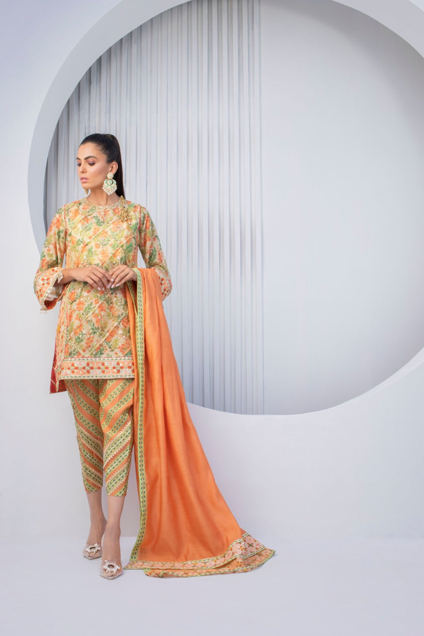 Kurta & Shalwar-Cotton Net