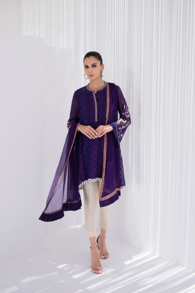 Shirt & Dupatta-Cotton Net
